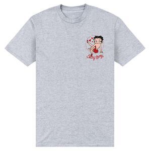 Betty Boop Unisex Adult Strike A Pose T-Shirt / Heather Grey